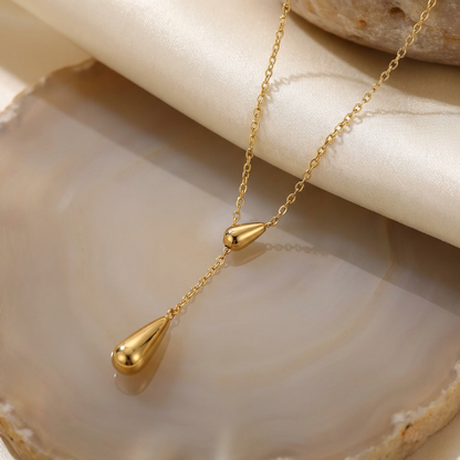 Isla Liquid Droplet Lariat Necklace