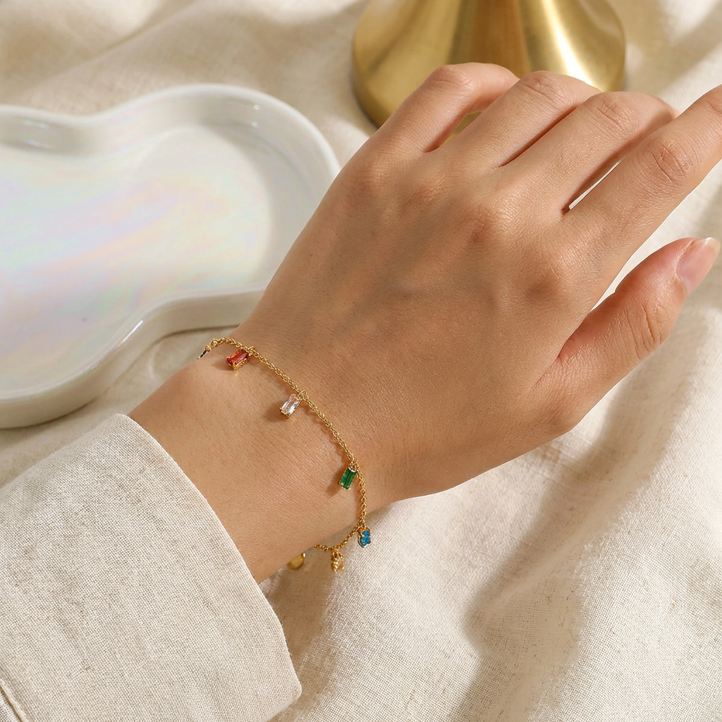 Sienna Rainbow Bar Bracelet