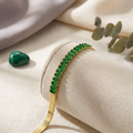 Green Emerald Tennis Bracelet