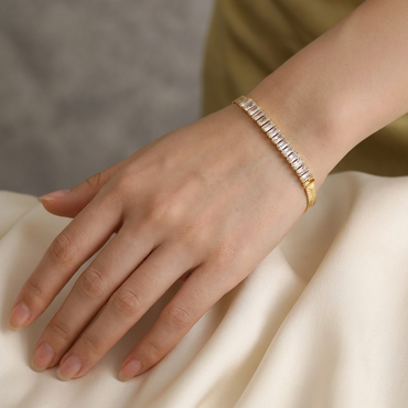 Clear Diamond Tennis Bracelet
