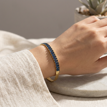 Blue Sapphire Tennis Bracelet