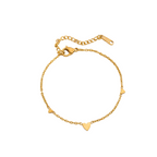 Petite Trio Heart Chain Bracelet