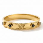 Butterfly Noir Zircon Bangle