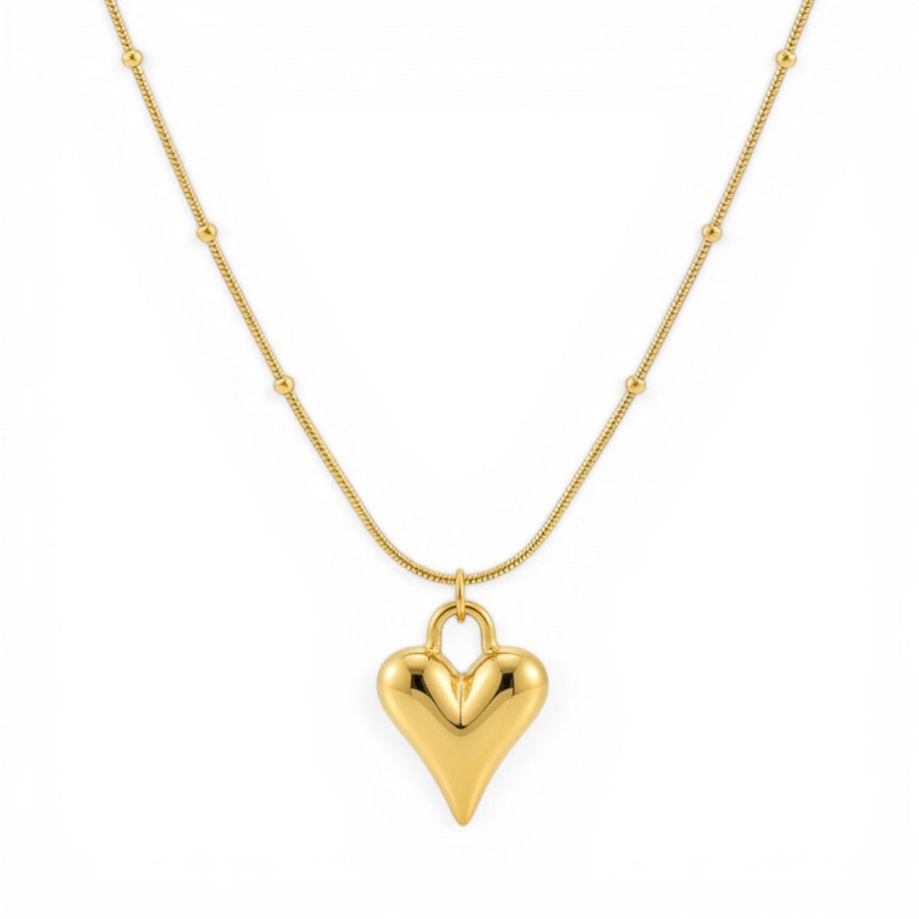 Lena Puff Heart Necklace