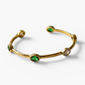 Emerald Halo Open Bangle