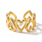 Lila Heart Outline Ring