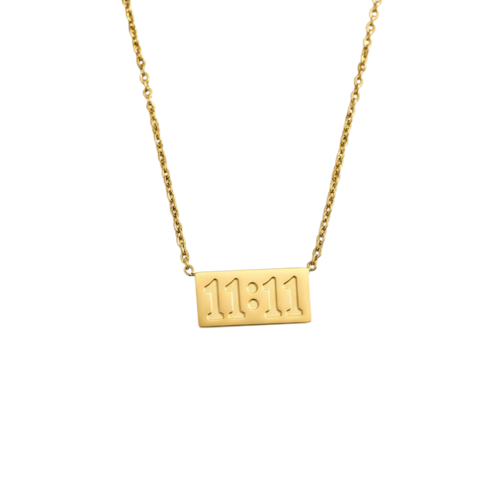 11:11 Gold Bar Necklace