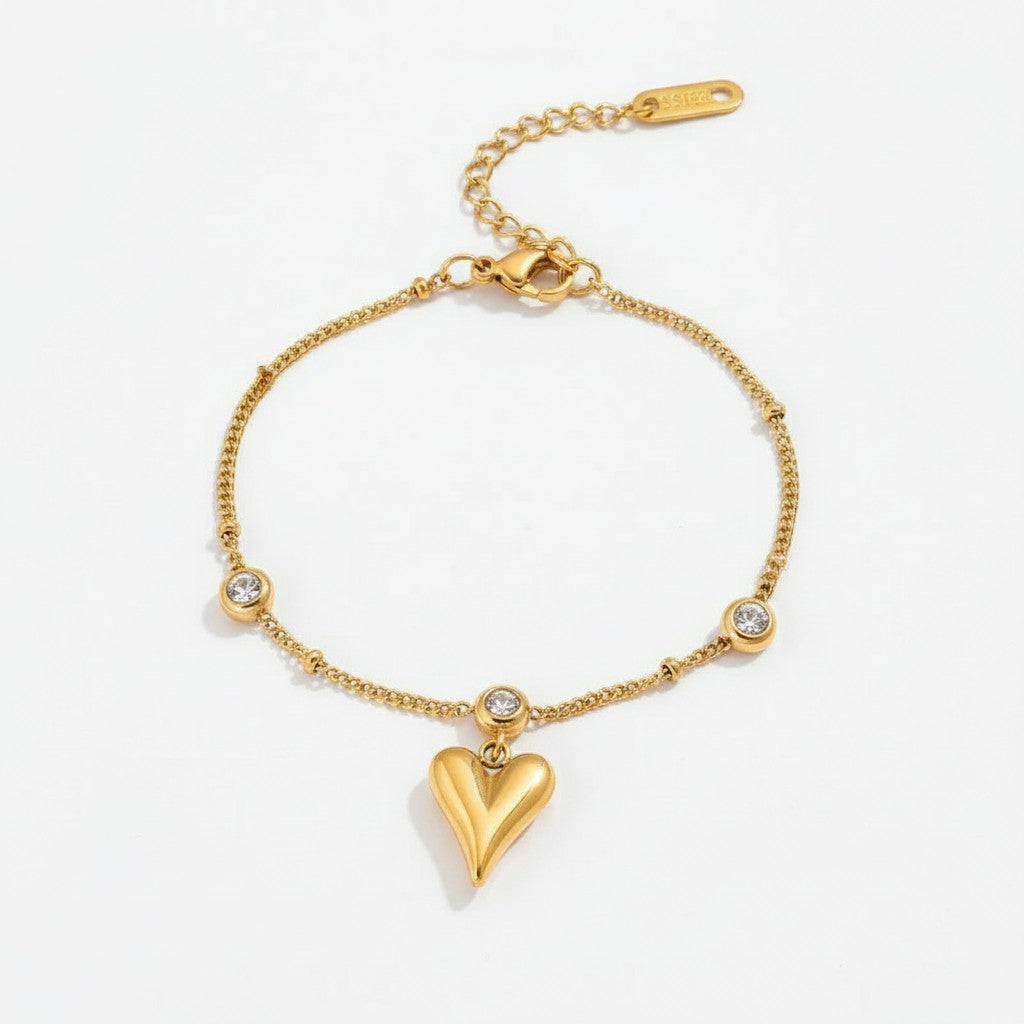 Lena Puff Heart Bracelet