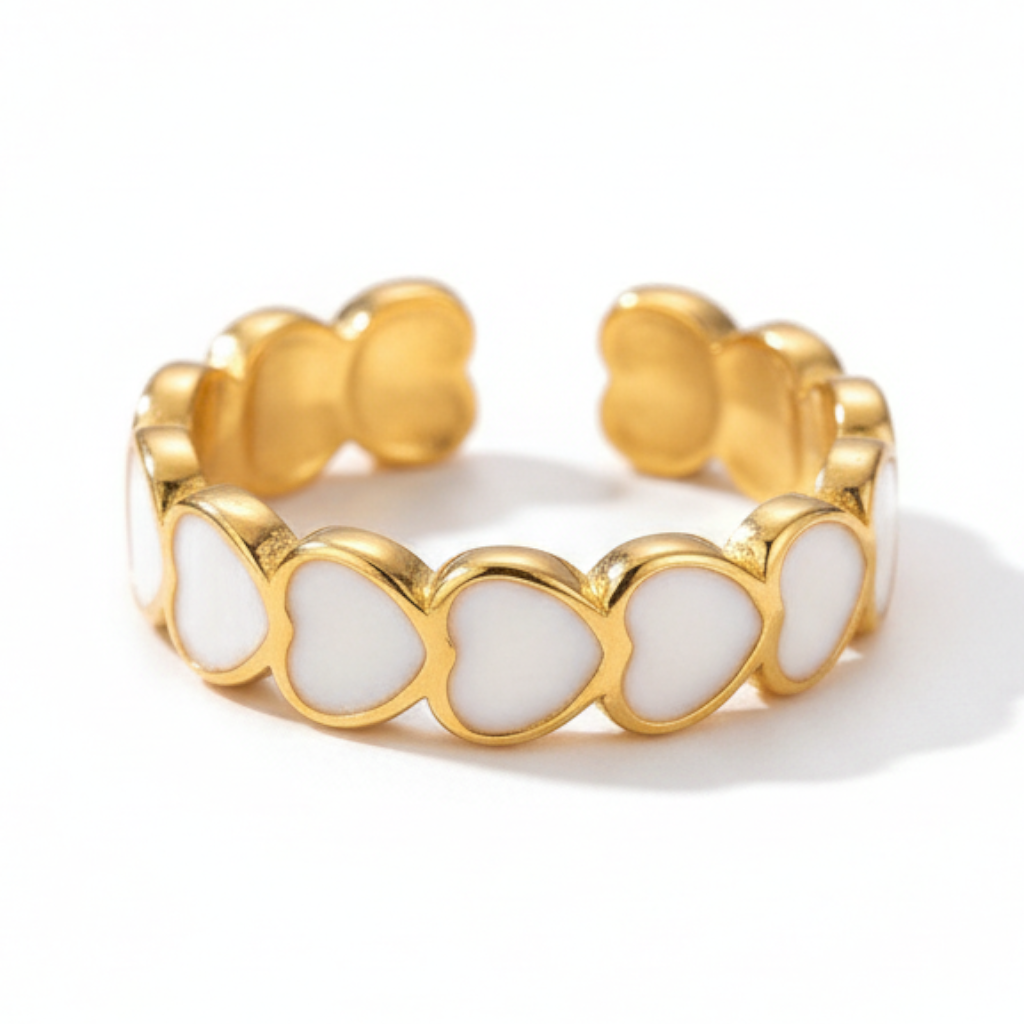Opal Heart Whisper Ring