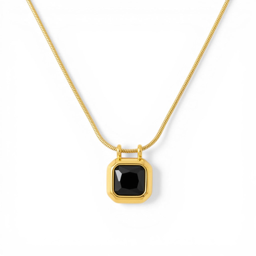 Midnight Prism Retro Pendant Necklace