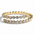 Opulent Zircon Geometric Bangle Bracelet