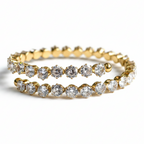 Opulent Zircon Geometric Bangle Bracelet