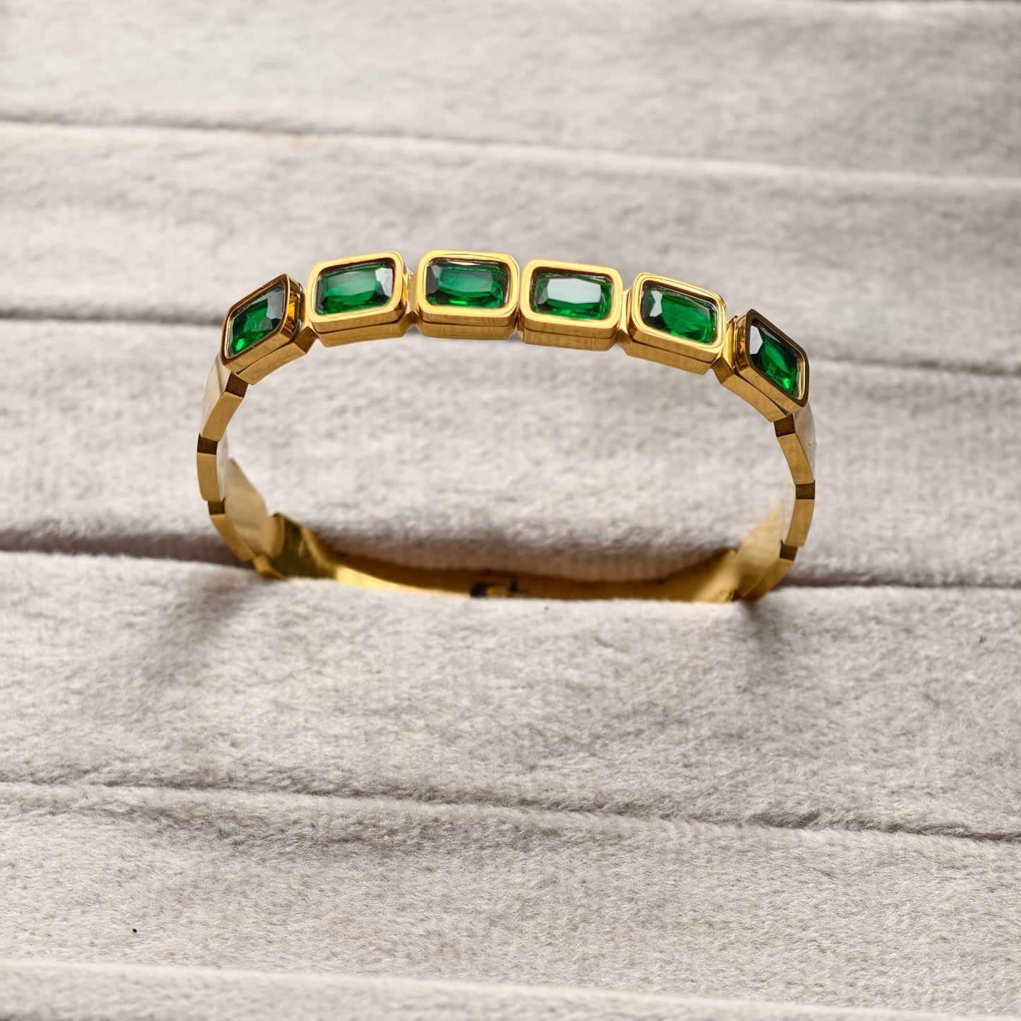 Emerald Retro Geometry Bracelet