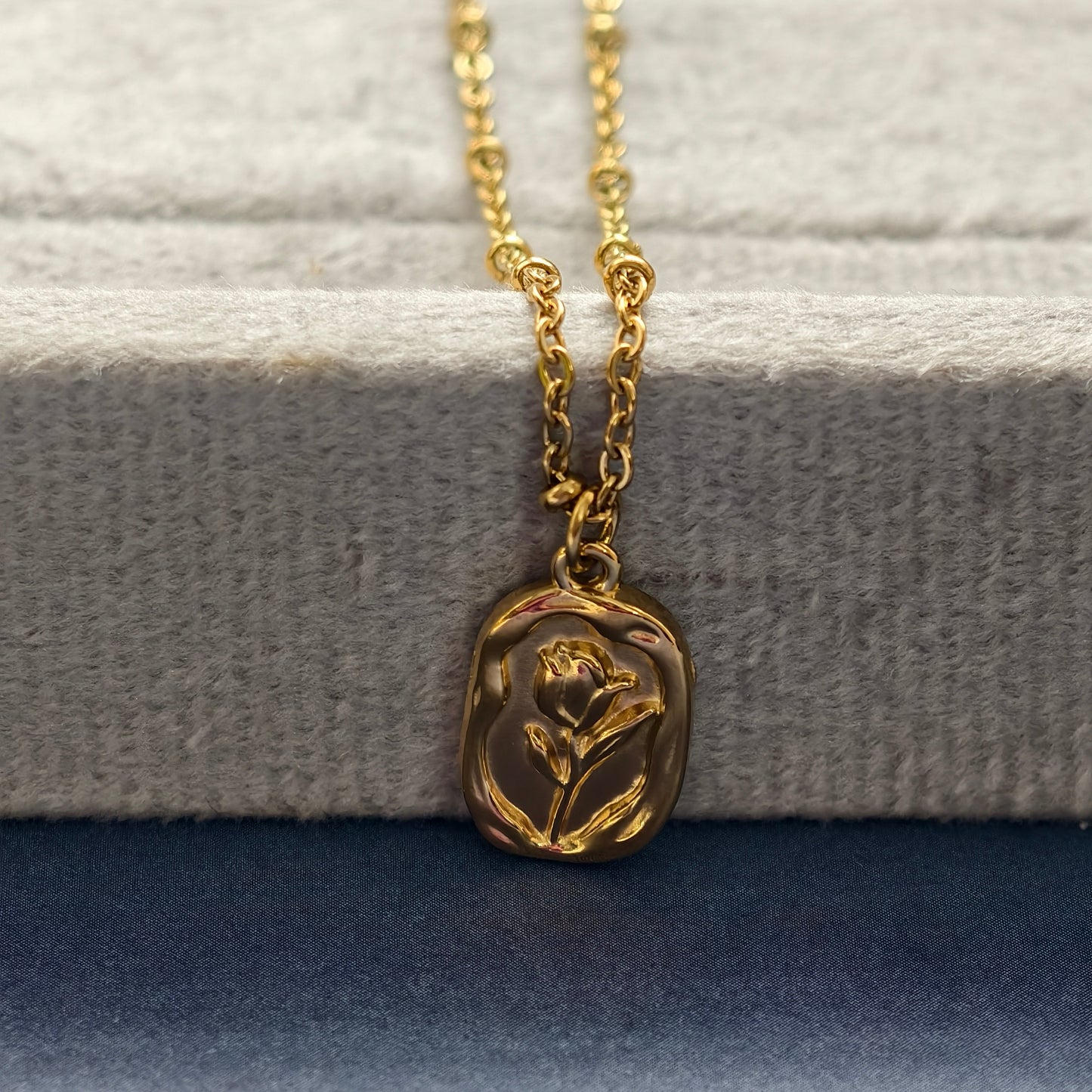 Bloom Wax-Stamp Floral Necklace