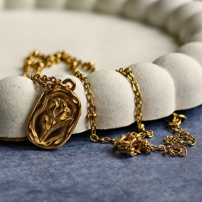 Bloom Wax-Stamp Floral Necklace