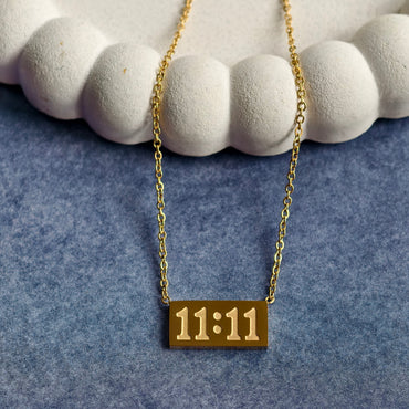11:11 Gold Bar Necklace
