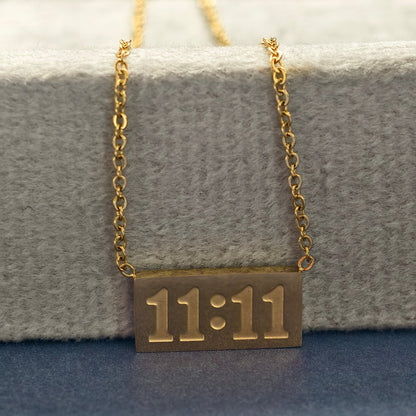 11:11 Gold Bar Necklace