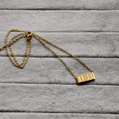 11:11 Gold Bar Necklace