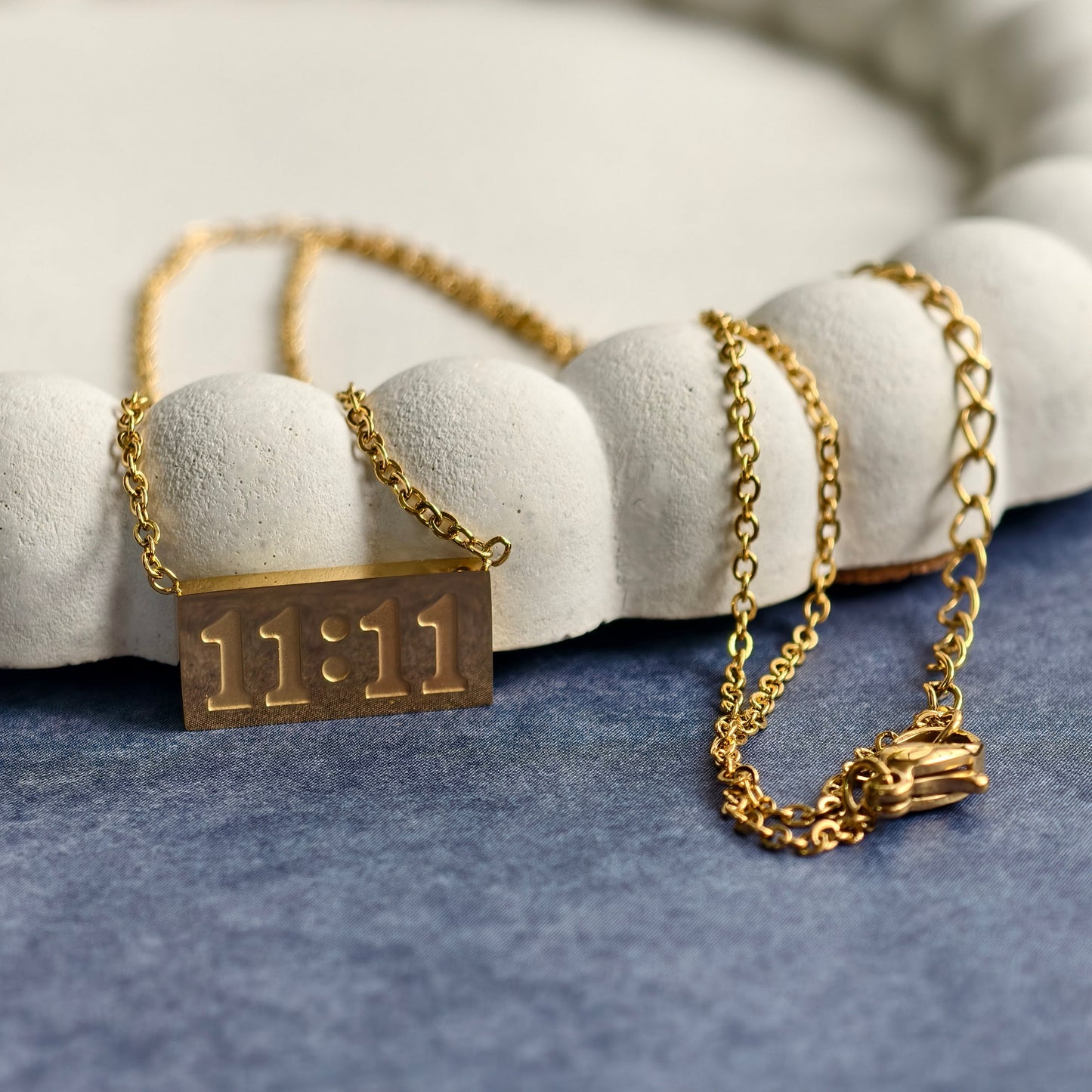 11:11 Gold Bar Necklace