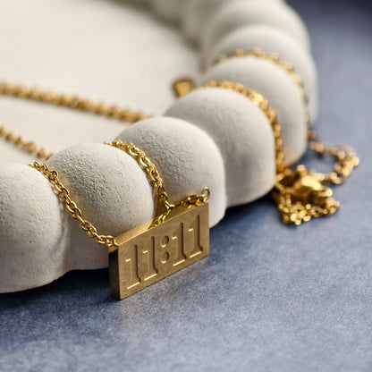 11:11 Gold Bar Necklace