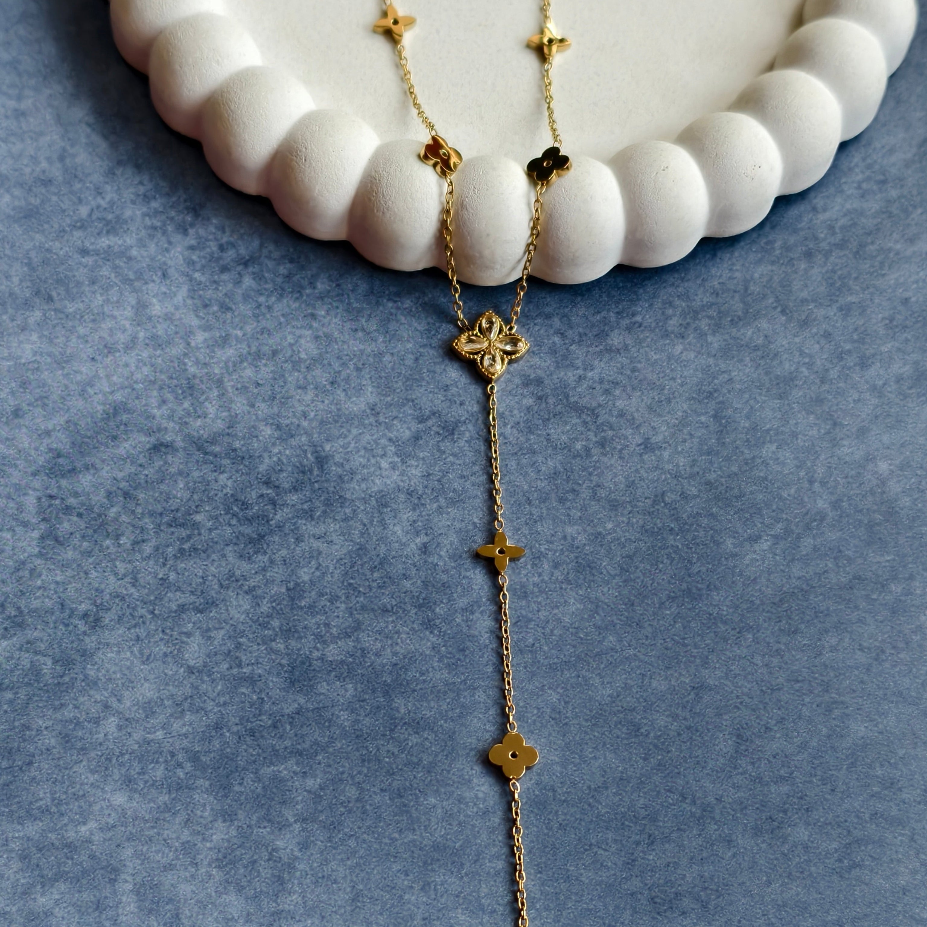 Four Leaf Glow Y-Necklace