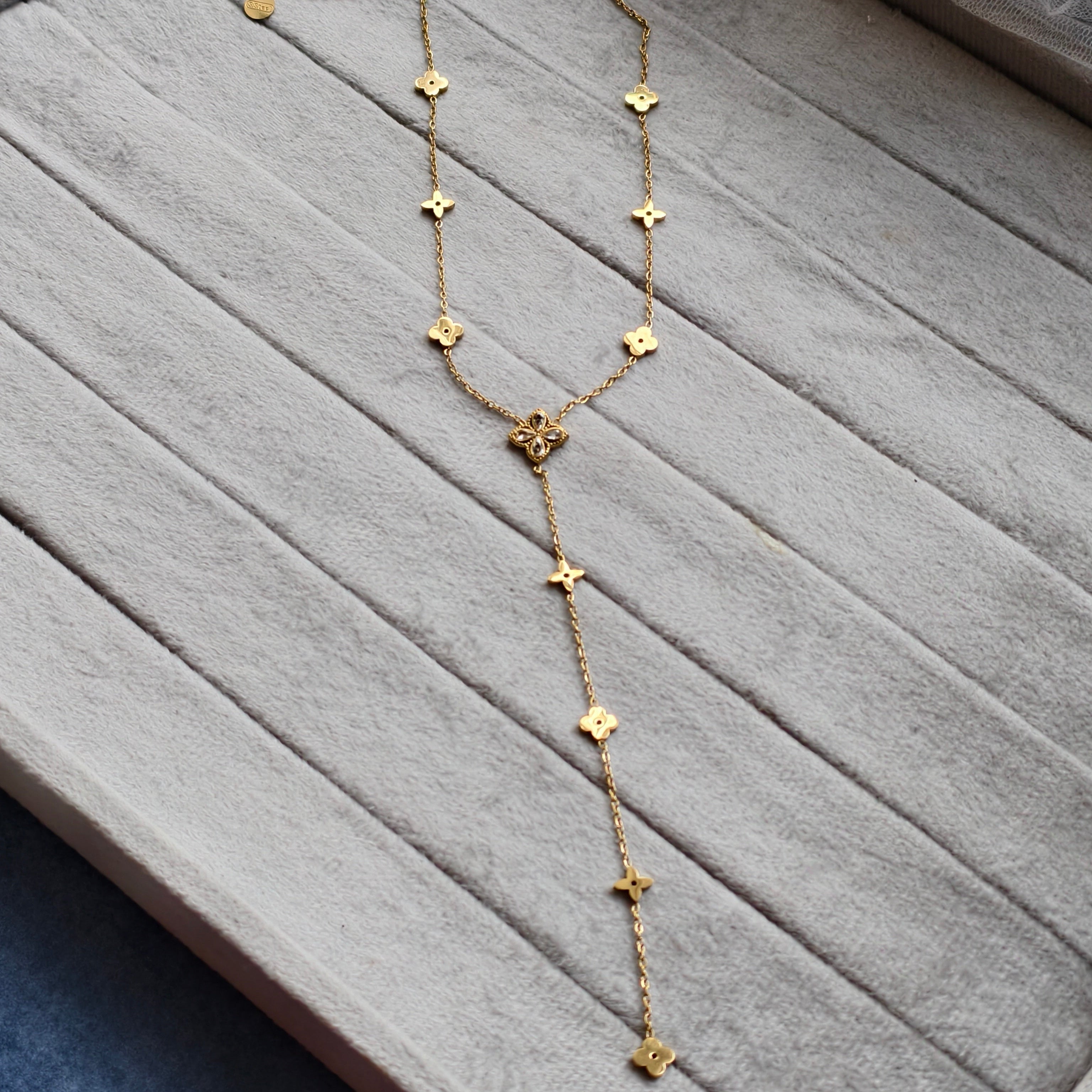 Four Leaf Glow Y-Necklace