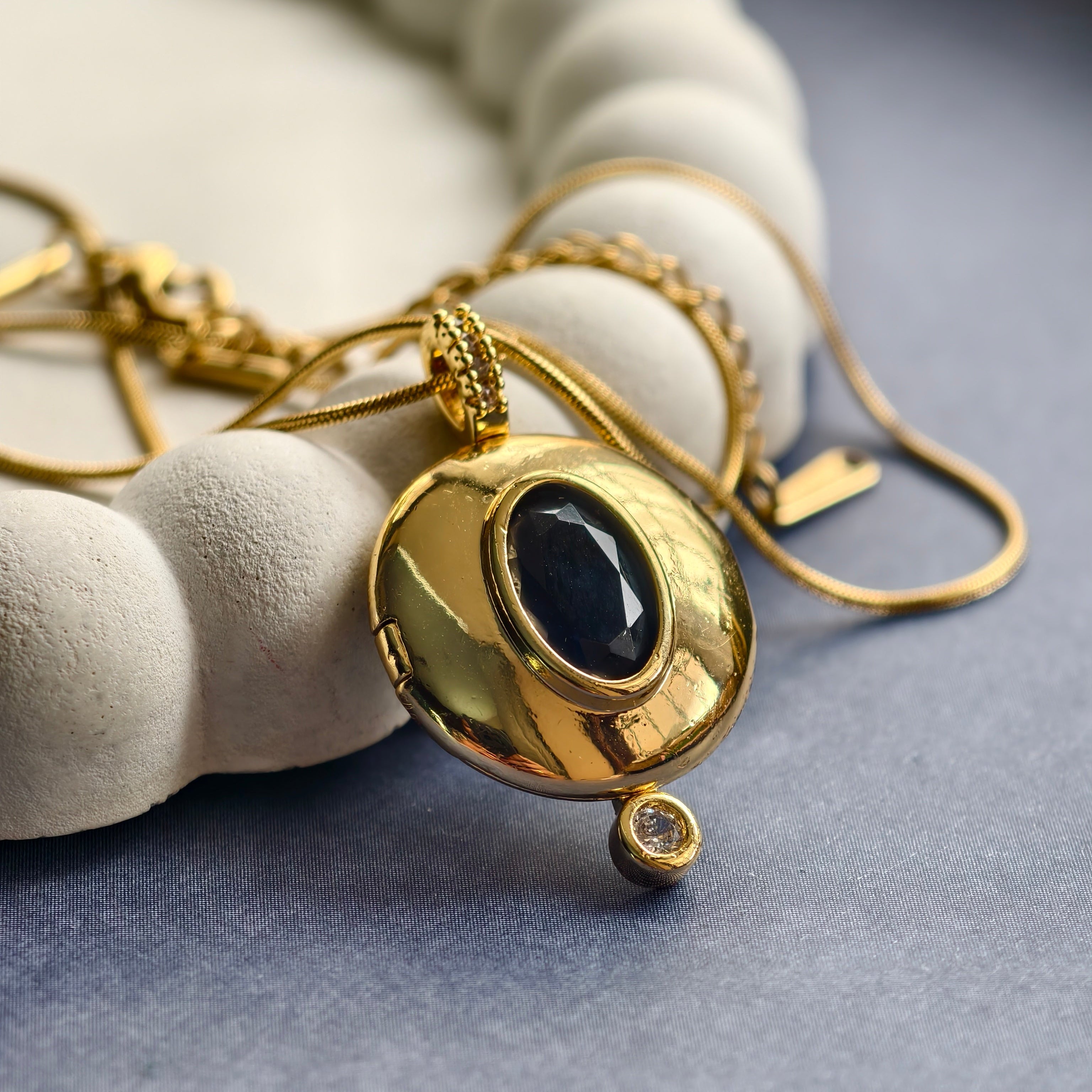 Luna Orbit Locket Necklace