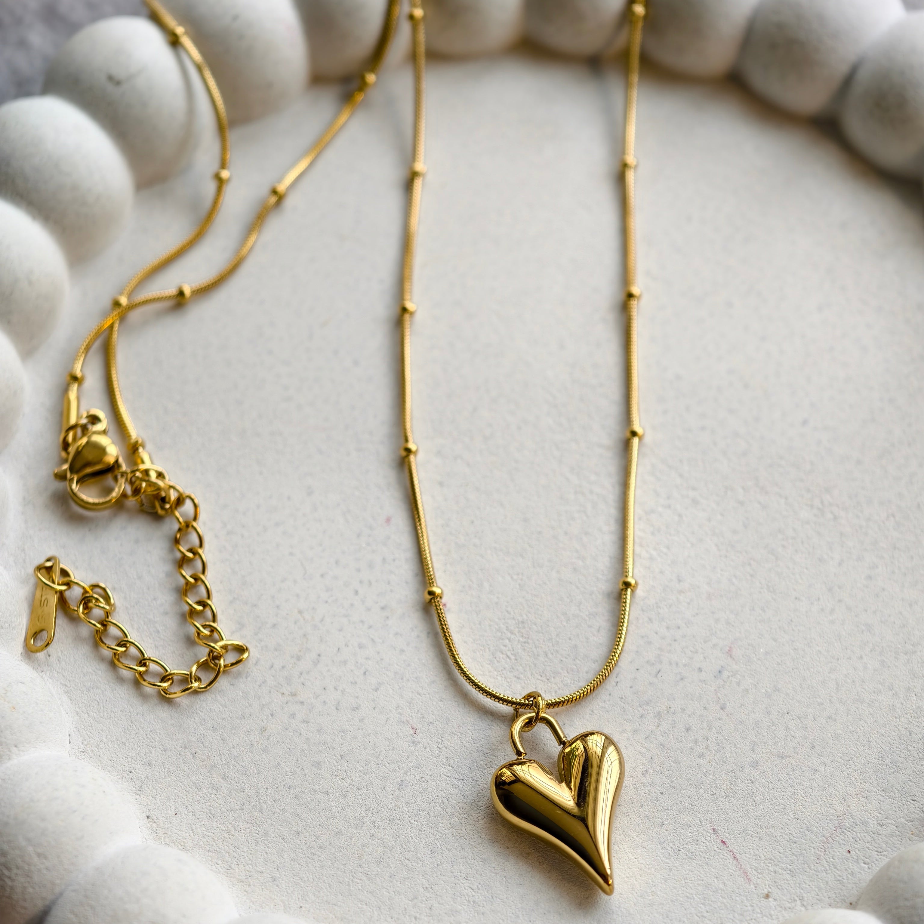 Lena Puff Heart Necklace