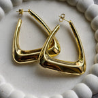 Aurora Sculpt Triangle Earrings