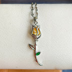 Lila Petal Glow Necklace