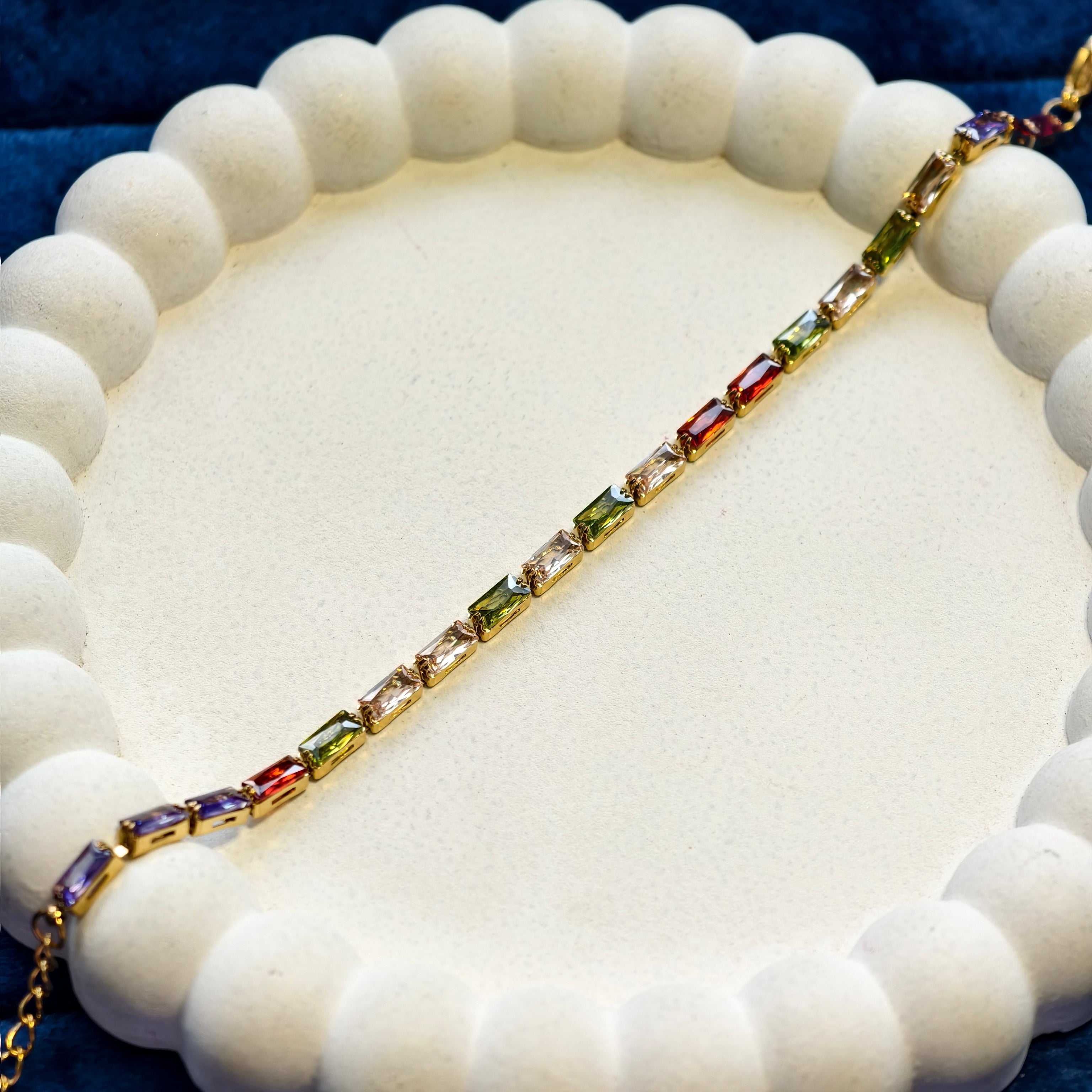 Prisma Baguette Rainbow Bracelet