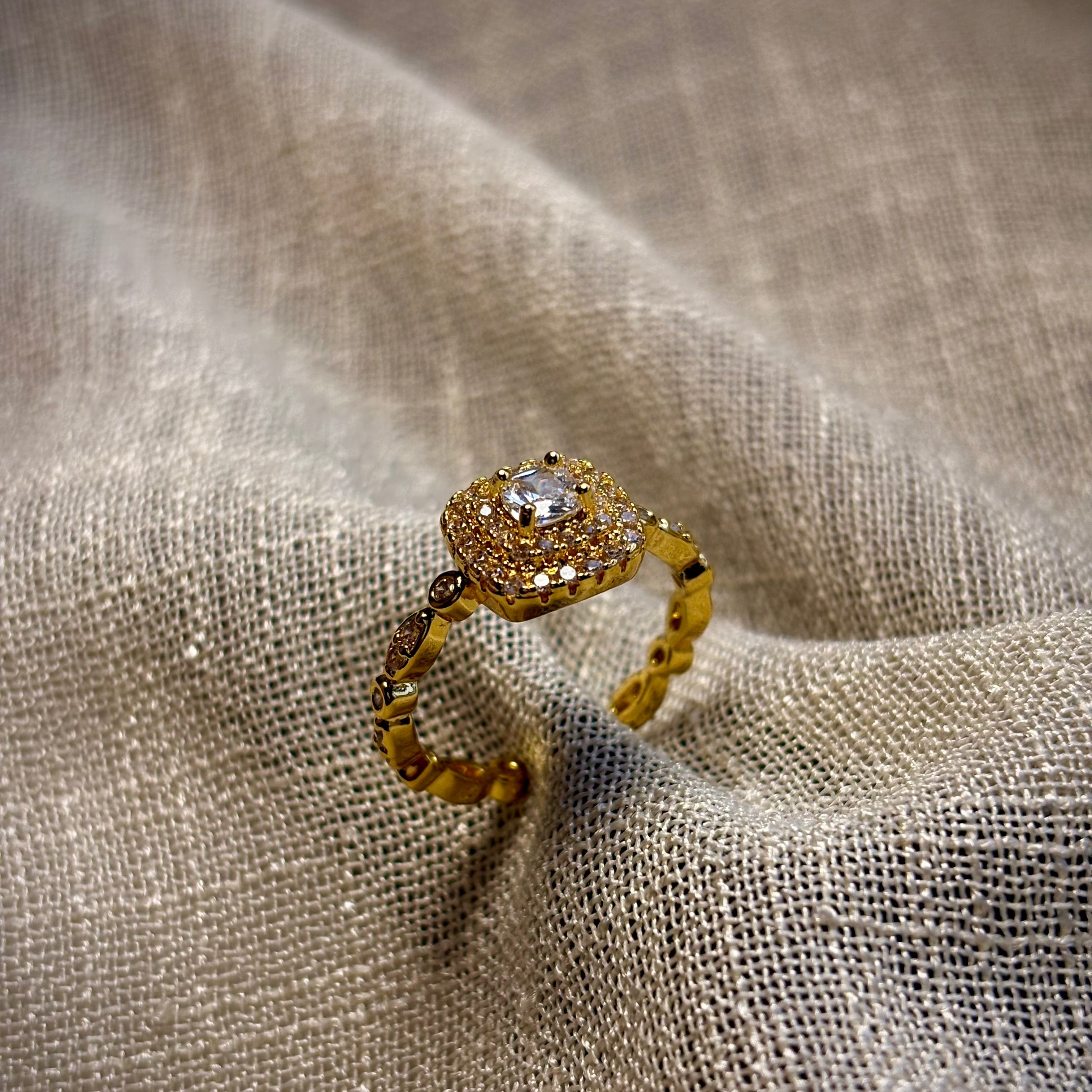 Anvika Zircon Open Ring