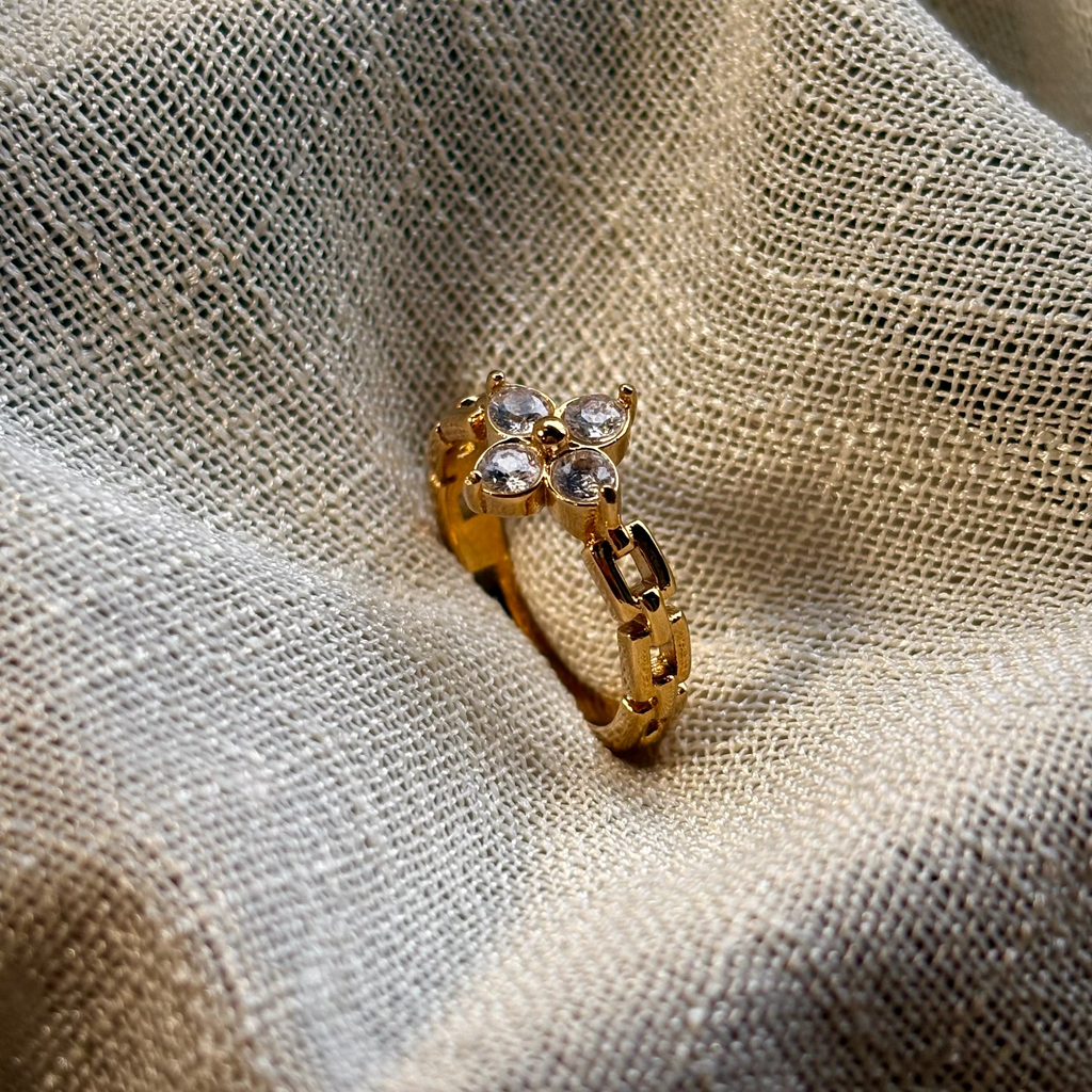 Grace Floral Zircon Ring