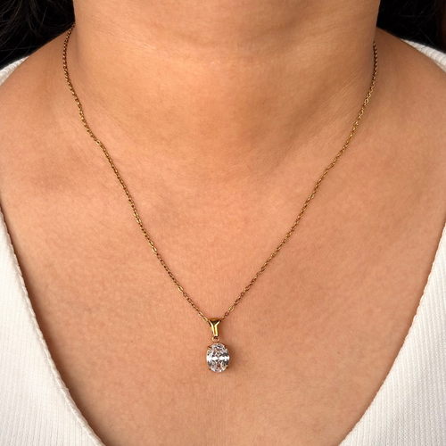Chloe Oval Zircon Necklace