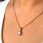 Chloe Oval Zircon Necklace