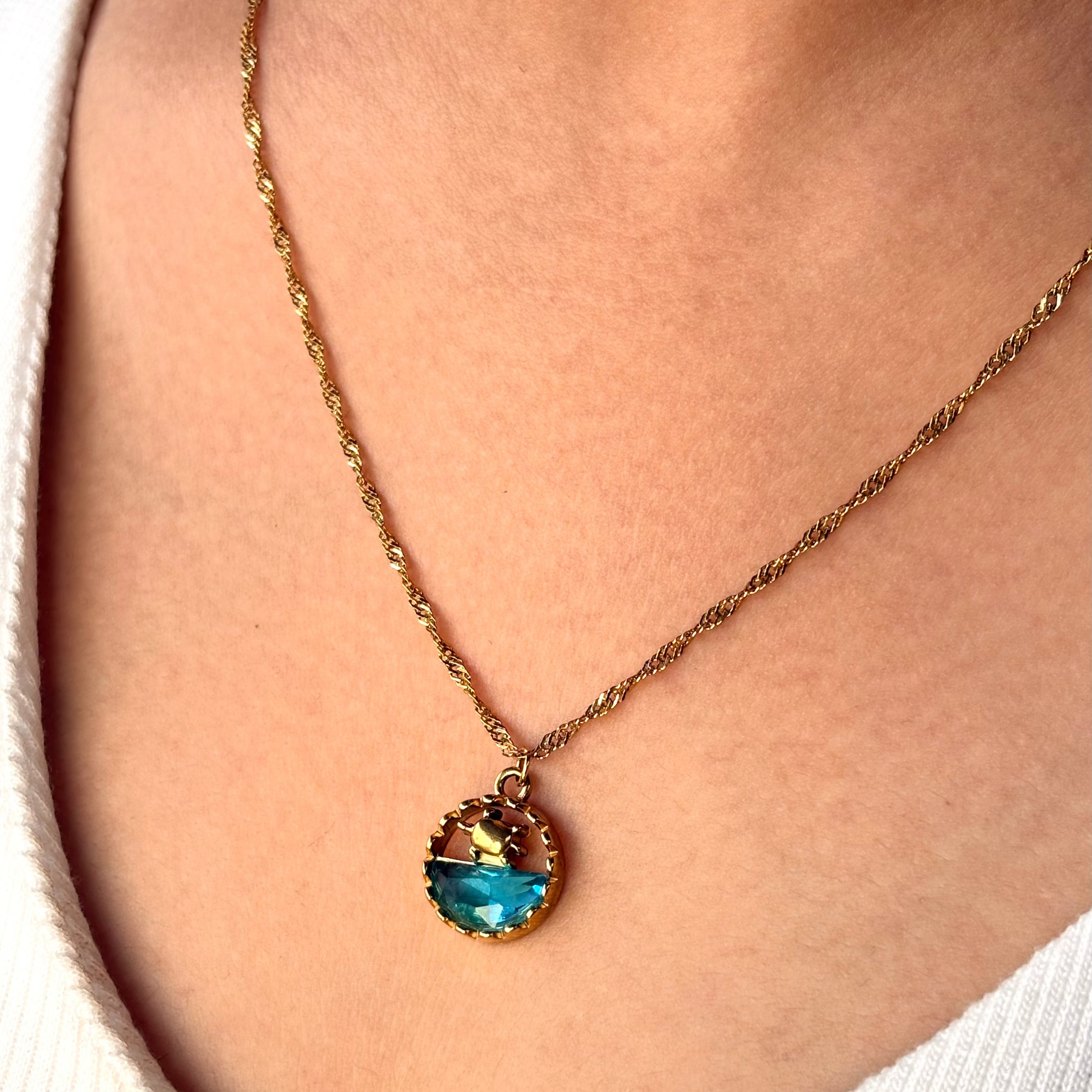 Selene Turtle Pendant Necklace