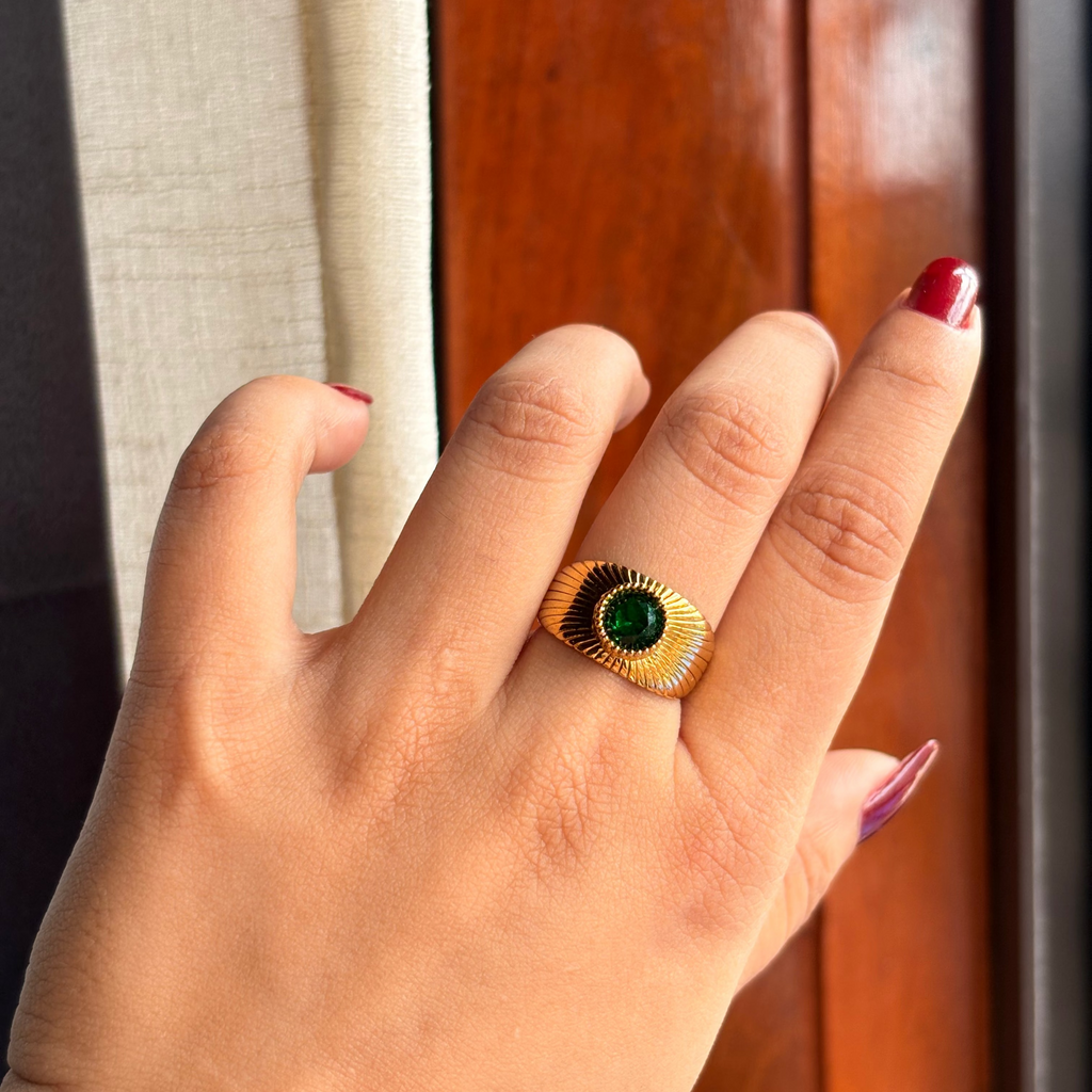 Evelyn Trillion Cut Open Ring
