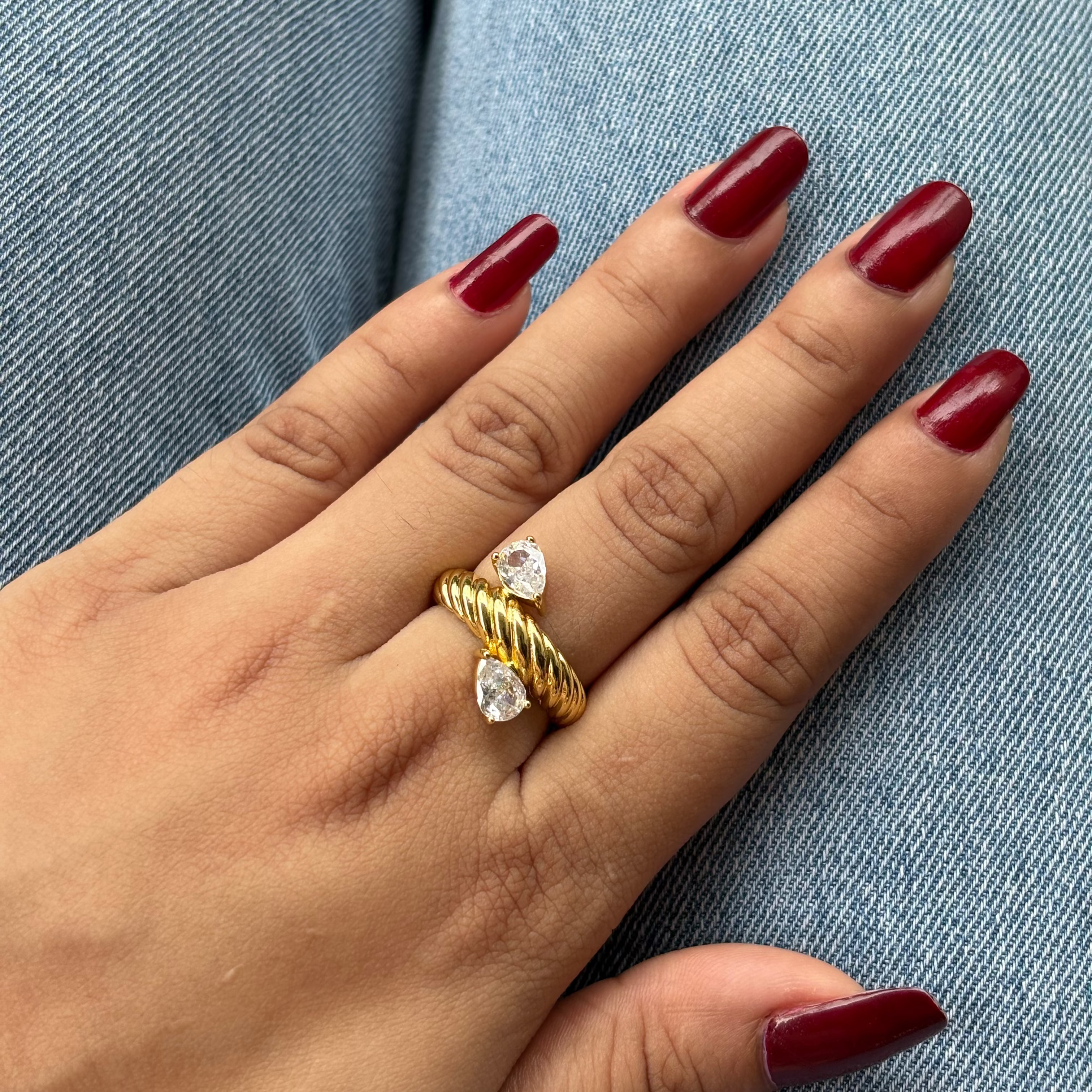 Luna Twisted Open Ring