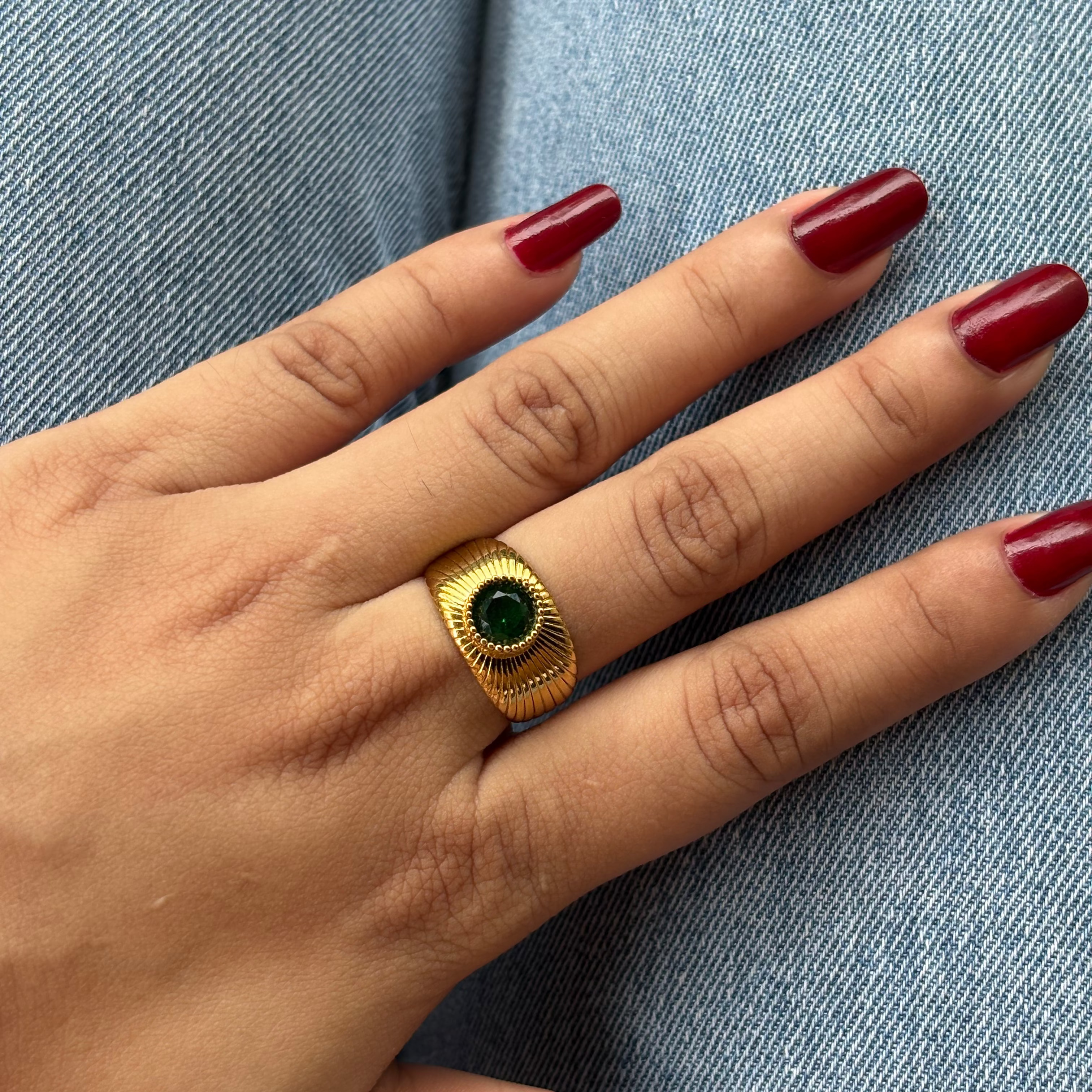 Evelyn Trillion Cut Open Ring