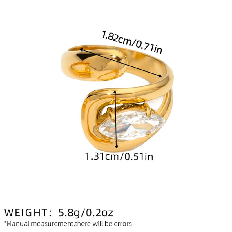 Zaria Sculptural Open Ring