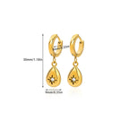 Sophia Teardrop Zircon Hoop Earrings