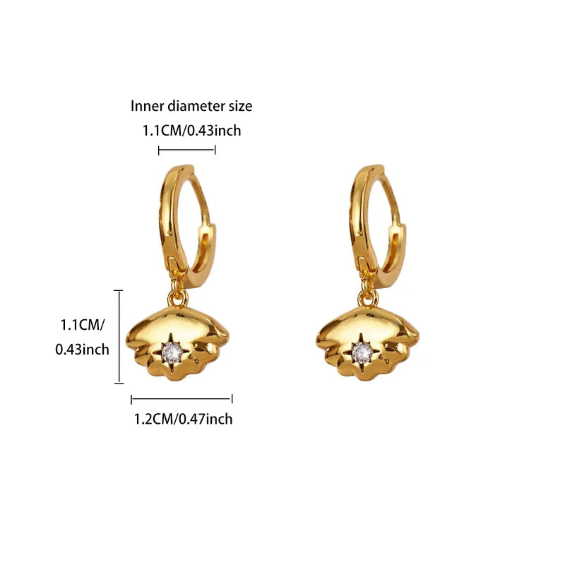 Celeste Zircon Charm Earrings