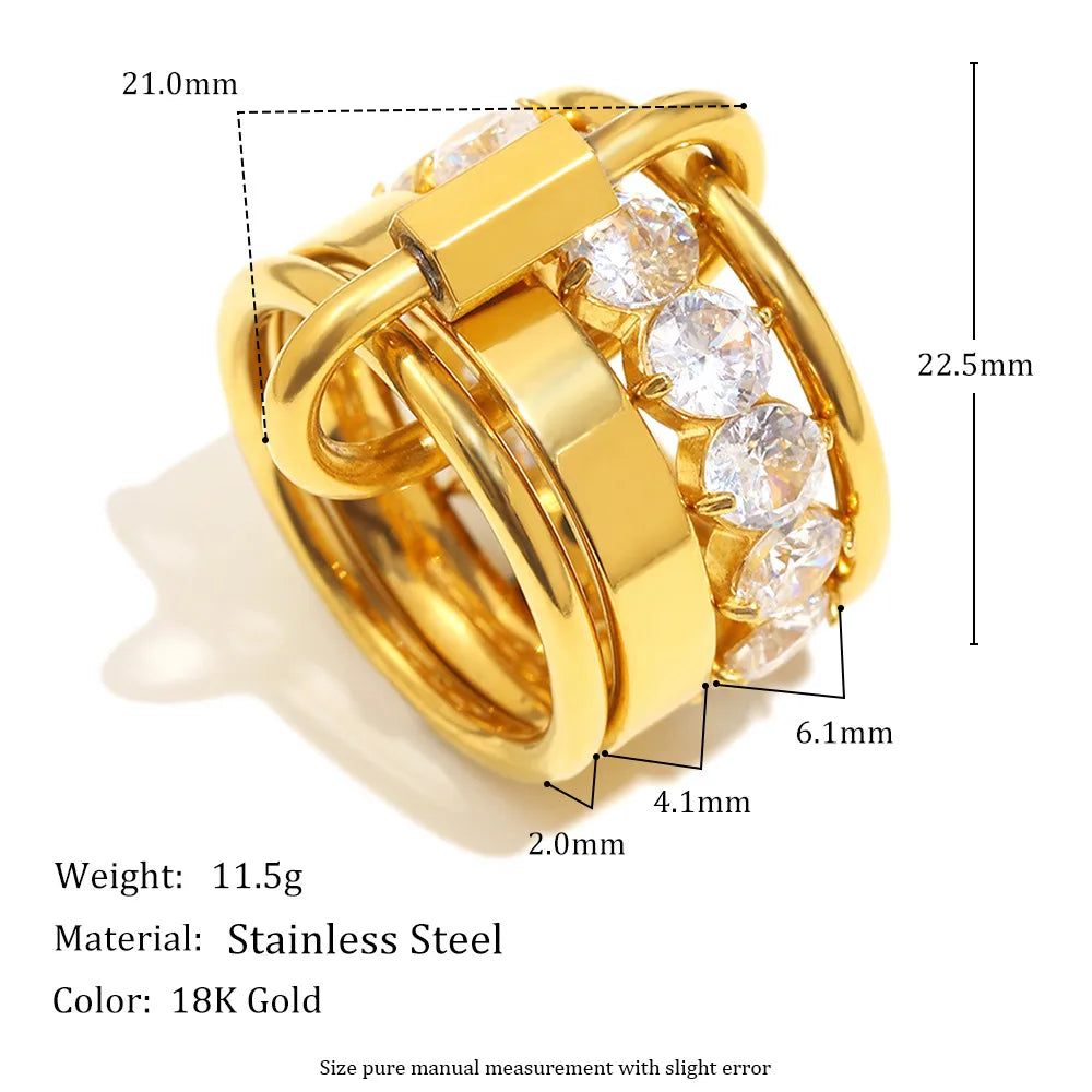 Harper Multi-Layer Zircon Ring