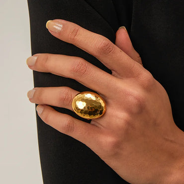 Zoe Hammered Dome Ring