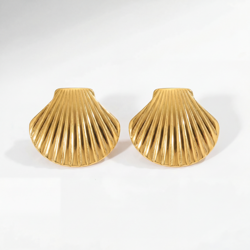 Coral Shell Studs