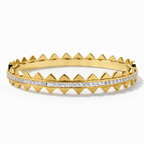 Arrow Sparkle Dual-Tone Bangle