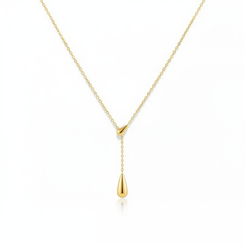 Isla Liquid Droplet Lariat Necklace