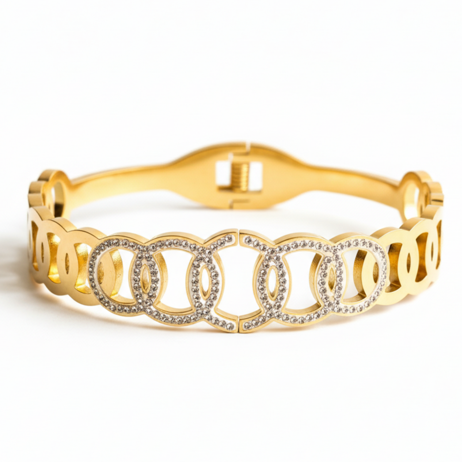 Lumière Linked Circles Bangle