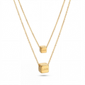 Aura Dual Layer Cube Necklace