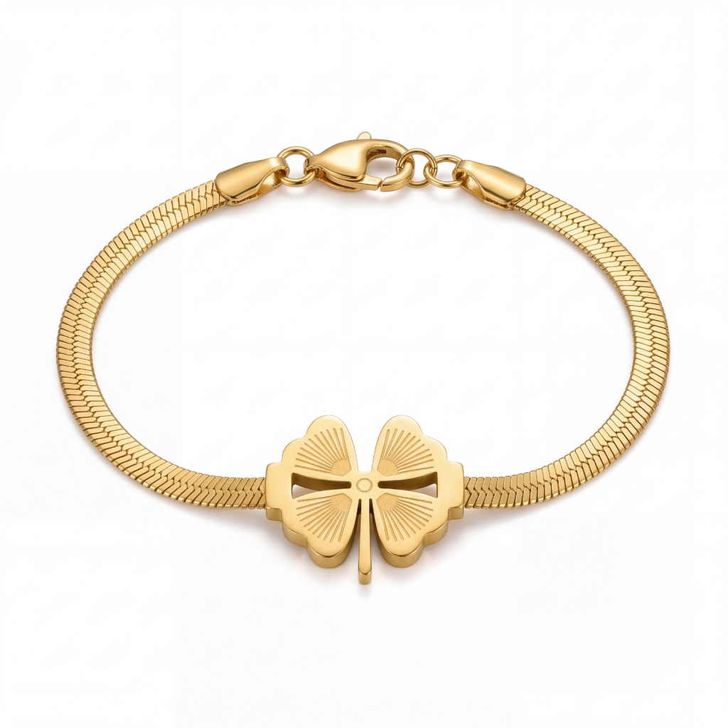 Fortuna Snake Clover Bracelet